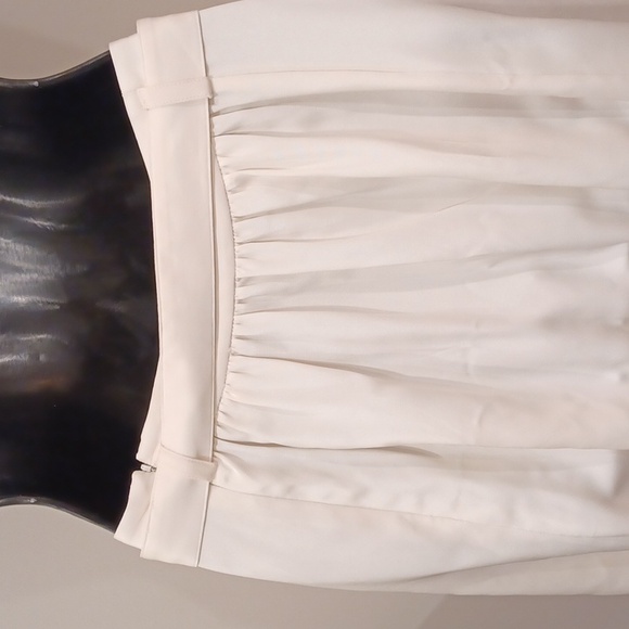 Theory "Anca" Basque White Gathered Silk Skirt W/Belt NEW- Sz. 2 - Picture 8 of 8